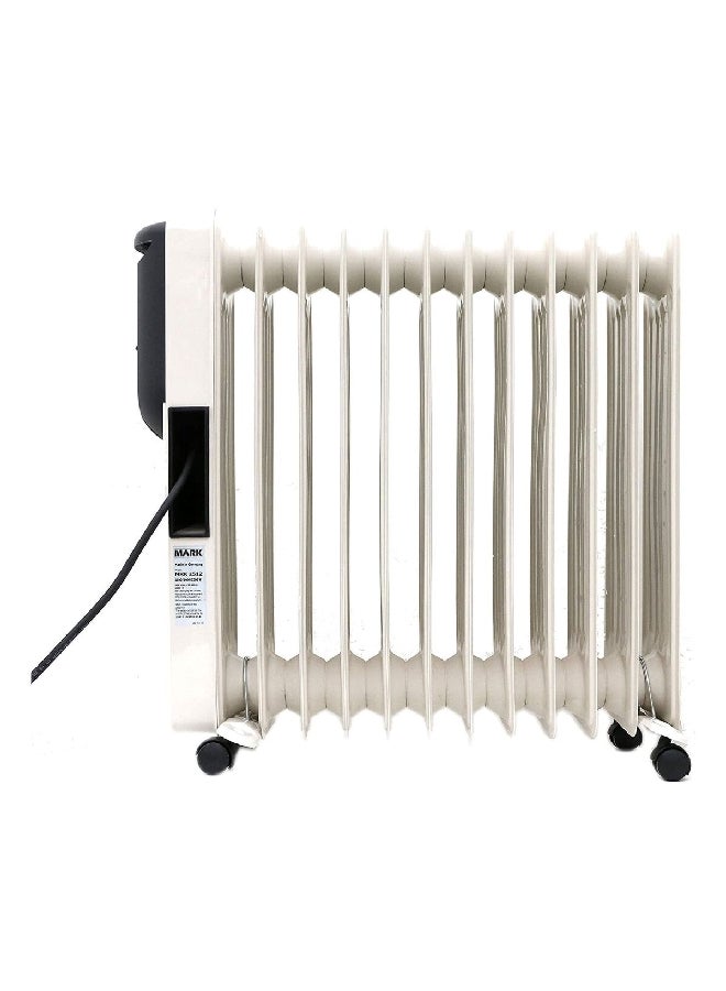 مارك مدفأة زيتية سريعة التسخين ومعدنية بقوة 2500 واط، مع 12 ريشة باللونين الكريمي والأسود 68 x 17 x 70 ملم MAV-2512 / MRK-2512 - Image 5